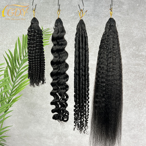 Crochet Human Hair 100% Crochet Hair Pre Italian Curly Virgin Braiding Hair Vendor Natural <strong>Blend</strong> Crochet Human Hair Extensions - Product Image 1