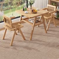 Ensemble table et chaises compact en bois massif, moderne et écologique, trois pièces, mini table à manger pour balcon, espace de détente à domicile, ambiance cosy