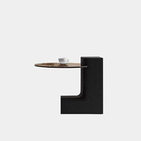 Table basse de luxe moderne monobloc, design rond, pour salon et mobilier de maison