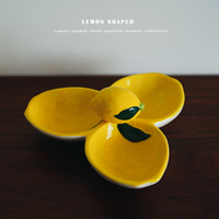 Meilleur vase, pot, bol, tasse à lait et assiette à trois compartiments en céramique de style européen, motif citron, écologique, non toxique, couleur personnalisable