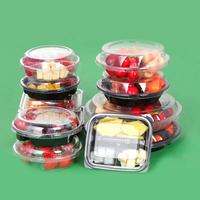 Contenants Alimentaires Préparation de Repas Togo Boîte Micro-ondes À Emporter En Plastique avec Couvercles 1 2 3 4 Compartiment Boîte À Lunch Boîte À Gâteau PET