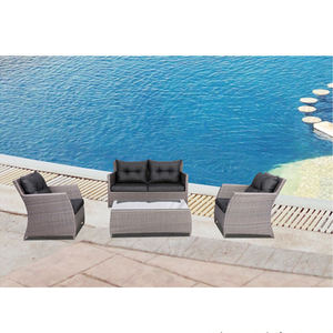 Recién llegado, hotel, <span class=keywords><strong>restaurante</strong></span>, Villa, jardín, PE, ratán, plástico, sofá para exteriores con marco de aluminio - Product Image 3