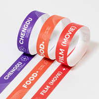 Bracelet RFID 125 KHz étanche en papier Dupont jetable, imprimé couleur personnalisé, pour événements et billets de festival - Vente en gros