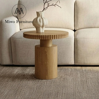 Table d'appoint ronde moderne en bois, table de chevet cylindrique, table d'appoint de canapé pour salon, appartement, hôtel, mobilier de maison