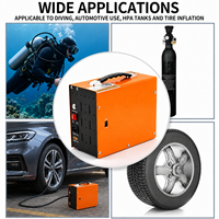 Compresseur d'air portable haute pression 4500psi 300bar 30mpa 300W avec moteur 12V/110V/220V sans huile pour paintball, chasse, PCP et mini-bouteilles de plongée