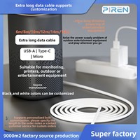 Cable de Carga y Extensión para Cámara Android, Cable de Datos USB-C Universal con Puerto Reversible (Longitudes de 2m/3m/5m/10m, PVC)