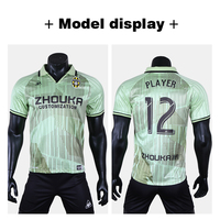 Maillot de football rétro personnalisé de qualité supérieure avec texture jacquard mate, col côtelé, sublimation, maillot de football vintage, uniforme d'équipe