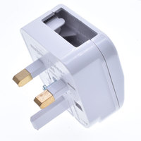 Adaptateur de prise électrique EU/UK pour voyage, AC pour ordinateur portable et téléphone portable, type G, 2 broches, 3 broches, matériau ABS, usage industriel