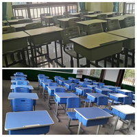 Nouveau mobilier moderne pour salle de classe de lycée et d'université, table et chaises en bois pour étudiants
