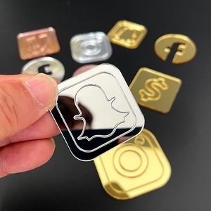 Exhibidores de Redes Sociales con Base de Madera Acrílica Elegante en Oferta, Letrero de Mesa con Logotipo de Código QR Personalizado para Acabado Pulido para Comercio Minorista - Product Image 4