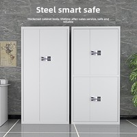 Armoire de classement financière en acier pour bureau avec serrure à code, tiroirs à sécurité électronique par empreinte digitale et design moderne