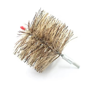 Brosse de nettoyage pour poêle à granulés de qualité bricolage personnalisable Brosse à poils de 2.5 ''à 5'' avec support OEM pour le nettoyage des tuyaux de cheminée - Product Image 2