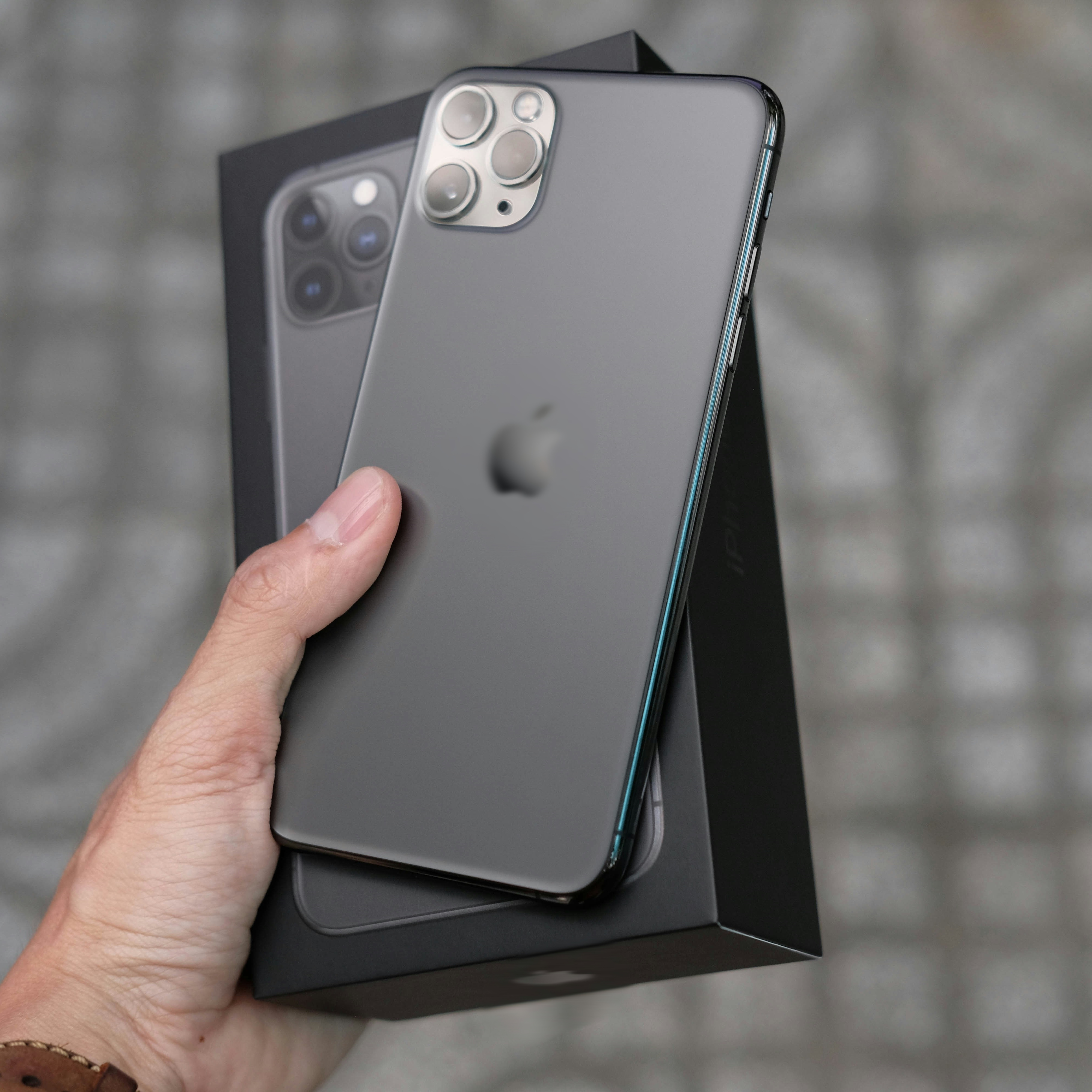 box full of used phones