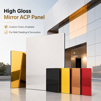 Panneau composite en aluminium de 4 mm, taille personnalisée pour mur-rideau et façade d'hôtel avec miroir