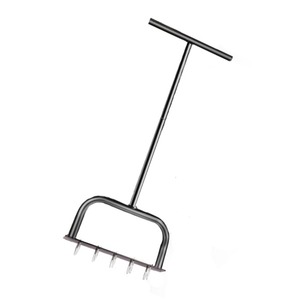 Aérateur de pelouse manuel noir, outil d'aération manuel pour le jardin, pour l'aération du sol compacté - Product Image 5