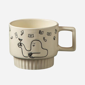 <span class=keywords><strong>Mug</strong></span> mignon <span class=keywords><strong>de</strong></span> dessin animé Niche Ins, tasse empilable douce, résistance à haute température, poignée, couple domestique, tasse à eau en céramique innovante - Product Image 5