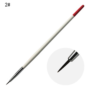 Lot de 6 pinceaux à ongles en nylon avec manche acrylique, pour gel UV, fleurs, incluant des pinceaux liner plats, plats angulaires et à pois. - Product Image 5