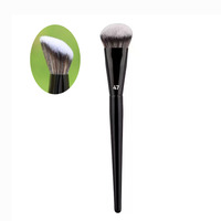 Penjualan Panas No.47 Kuas Makeup Profesional Bulu Sintetis Hitam Bentuk Angular untuk Perona Pipi dan Concealer, Penjualan Pabrik OEM ODM, Dapat Disesuaikan