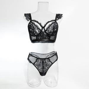 Conjunto de Lencería Sexy Europeo y Americano con Encaje y Adornos de Encaje, Erótico y Ligero, Combinación de Colores - Product Image 6