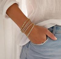 Bracelet de tennis personnalisé avec nom, bracelet en or avec lettre CZ personnalisée, bracelet initial délicat, cadeau pour elle, bijoux personnalisés de luxe