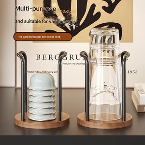 Organizador de tapas para dispensador de vasos, soporte de madera para vasos desechables de papel y plástico, estante de almacenamiento para encimera, baño u oficina - Product Image 4