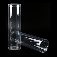 Boîtes cylindriques transparentes en plastique rondes personnalisées en PVC, PET, PP pour emballage de tubes