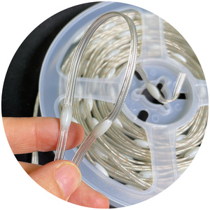 Kỳ nghỉ giáng sinh nhà USB RGB đầy đủ màu sắc thay đổi DC5V trong suốt 3 dây không thấm nước <span class=keywords><strong>LED</strong></span> Cổ Tích chuỗi ánh sáng cho trang trí - Product Image 5