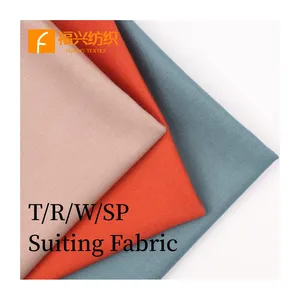 Fabricage Van Polyester Rayon Wol Spandex Mix Kasjmier Wol Tr Pak Stof Mannen Pak