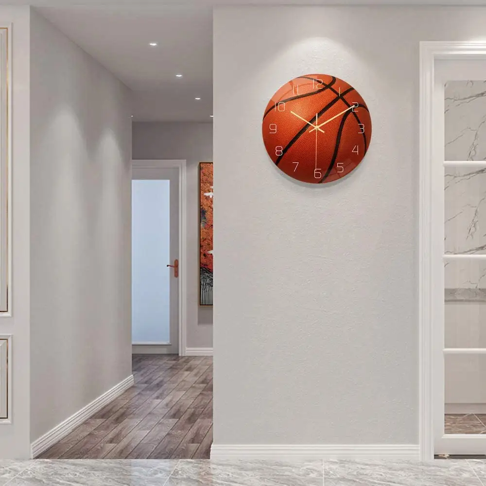 Benutzer definierte Basketball Wanduhr Schlafzimmer Wohnzimmer Geburtstag Weihnachts geschenke Geschenk für Kinder Sohn Jungen