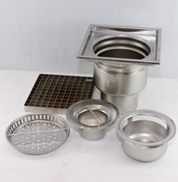 Siphon de sol commercial en acier inoxydable à haut débit, anti-odeur et anti-blocage, pour cuisines centralisées et ateliers alimentaires – Vente directe usine