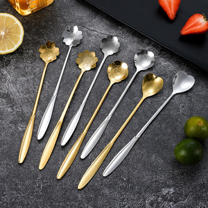 Cucchiaini da Caffè e Gelato in Acciaio Inossidabile Dorato, Posate per la Casa, Set di Posate Dorate e Argentate, Vendita Calda - Product Image 2