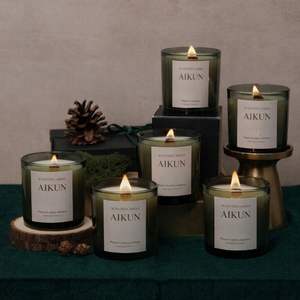 AIKUN Vente en gros de bougies parfumées en cire de soja naturelle pour la maison, l'hôtel, le SPA, étiquette privée personnalisée, bougies parfumées de luxe, commande en gros - Product Image 5