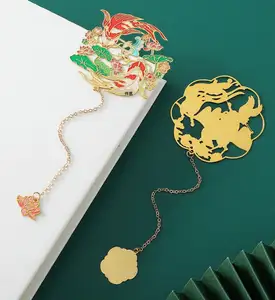 סימניה קליפ פינה יהלום ציור יהלום פליז מתנה עסקים זהב פשוט חמוד סיום מתכת