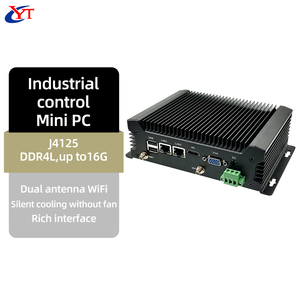 كمبيوتر صناعي صغير جديد مع معالج إنتل كور i3-5005U شبكة LAN مزدوجة وGPIO يدعم تصميم بدون مروحة لأجهزة سطح المكتب ويندوز 10/11/لينكس - Product Image 1