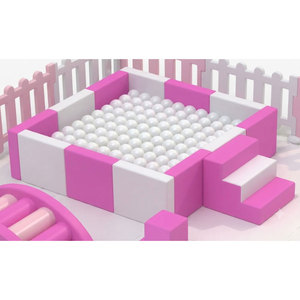 Juego de bloques de construcción de plástico rosa de alta calidad para área de juegos interior - Product Image 3
