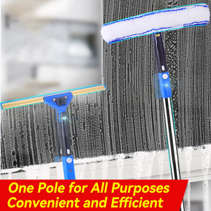 Fábrica 180 °   Limpiacristales Giratorio Resistente con Barra Telescópica, Raspador Profesional para <span class=keywords><strong>Vidrios</strong></span> - Product Image 3