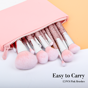 Juego <span class=keywords><strong>de</strong></span> 12 Brochas <span class=keywords><strong>de</strong></span> Maquillaje <span class=keywords><strong>de</strong></span> Viaje <span class=keywords><strong>de</strong></span> Lujo, Brochas <span class=keywords><strong>de</strong></span> Maquillaje Portátiles <span class=keywords><strong>de</strong></span> Pelo Suave con Diamantes, Herramientas <span class=keywords><strong>de</strong></span> Belleza - Product Image 5