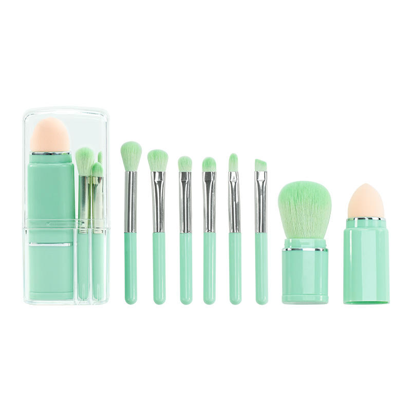 Set de Brochas de Maquillaje Verdes