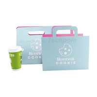 Nouveau design personnalisé à emporter boisson chaude café thé porte-gobelet 2 3 4 avec poignée carton 4 tasses porte-gobelet