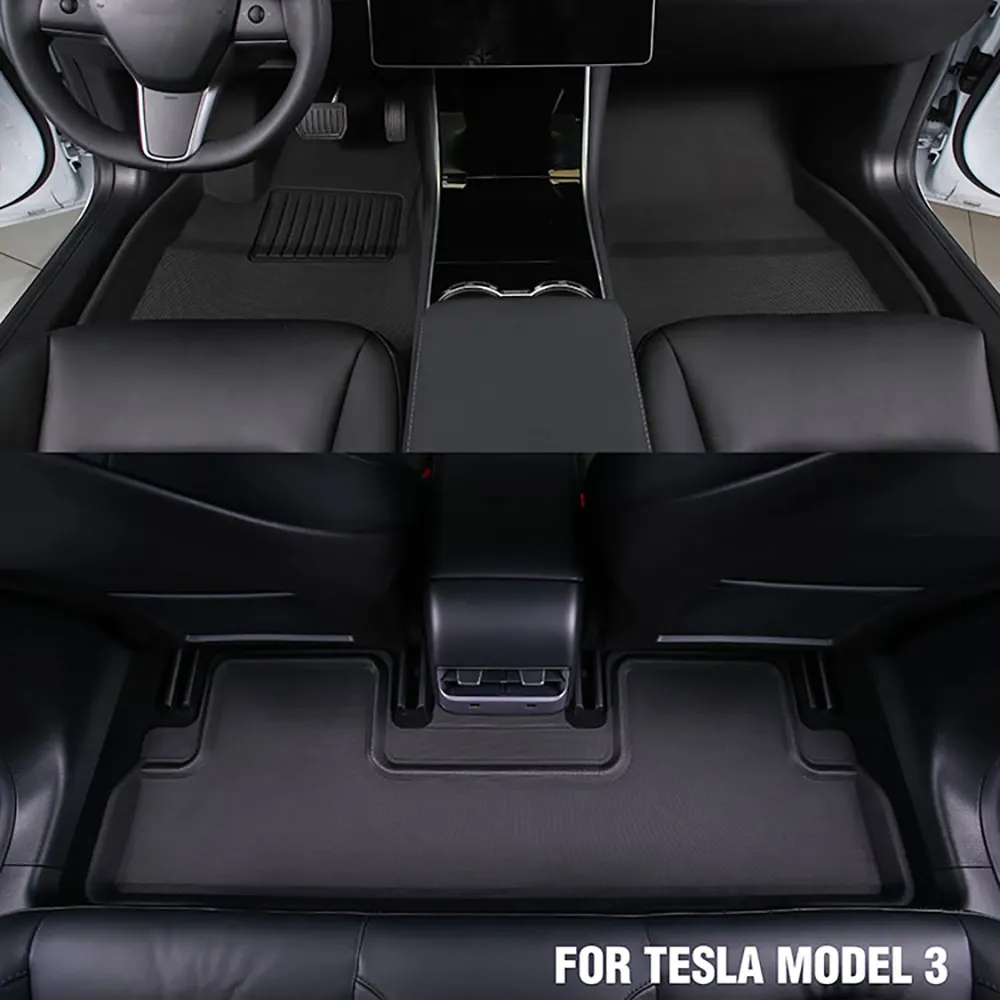 Alfombra antideslizante 3D XPE para coche, alfombra para coche, cobertura completa, para Tesla Model 3, para todo clima