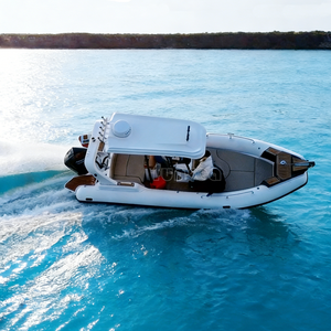 RIB760 Bote Neumático <span class=keywords><strong>de</strong></span> Casco Rígido <span class=keywords><strong>de</strong></span> 7.6m, Yate Deportivo <span class=keywords><strong>de</strong></span> Hypalon y Fibra <span class=keywords><strong>de</strong></span> Vidrio para 15 Personas, para Crucero y Pesca, con o sin Motor - Product Image 1