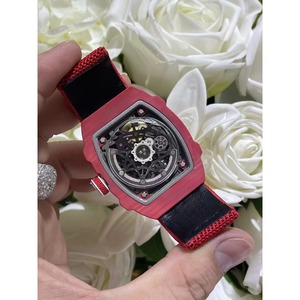 Montre mécanique automatique de luxe 6702 personnalisée en fibre de carbone ultra-fine de 7,8 mm, squelette tourbillon, étanche, de style sportif - Product Image 5