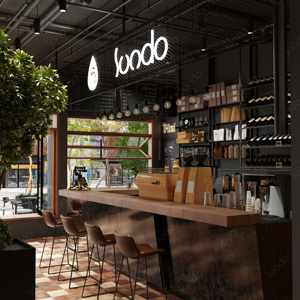 Vitrina de diseño de cafetería de gama alta, vitrina de mostrador de pago personalizable para cafetería Vintage - Product Image 2