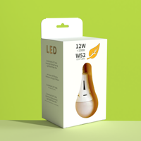 Lámpara de mesa LED personalizada Caja de embalaje Ahorro de energía Bombilla Caja de papel Papel de arte con ventanas de exhibición