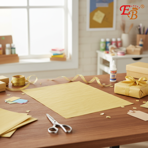 งานฝีมือกระดาษทิชชูสีเหลืองทอง20x26นิ้ว10-PC แพ็ค72ชิ้น /cs - Product Image 3