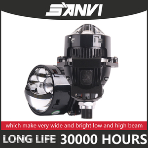 Sanvi <span class=keywords><strong>S17pro</strong></span> Faro Delantero con Lente de Proyección Bi-LED de 3 Pulgadas, Luz Alta de 61w, 5500k 6000k, Instalación sin Pérdidas - Product Image 2