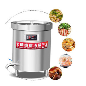 หม้อสแตนเลสทรงถังพร้อมฝาปิดสำหรับร้านอาหารภาชนะสำหรับทำอาหารความจุขนาดใหญ่ - Product Image 1