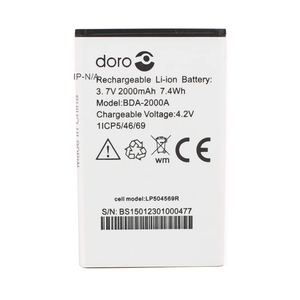 Batterie de remplacement de qualité supérieure 2000 mAh pour Doro BDA-2000A, Liberto 825, 8031, CE, RoHS – Vente en gros - Product Image 1