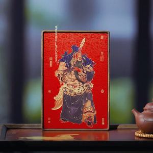 중국식 우신(富神) 관공(関公) 사무실 가정용 데스크탑 황동 공예품 수집 장식품 길상운(吉祥) 의미 중국산 - Product Image 2