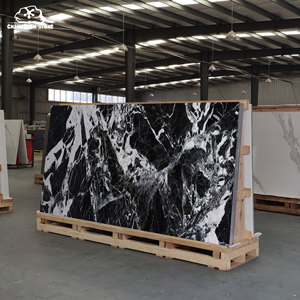 Phòng tắm hiện đại Vanity đầu tàu chìm và bàn trà đá cẩm thạch nhân tạo lớn phiến đá cho tường và sàn ứng dụng - Product Image 3